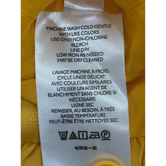 Maeve By Anthropologie Tiered Maxi Skirt Mustard Yellow Boho Womens Size L - Picture 7 of 7